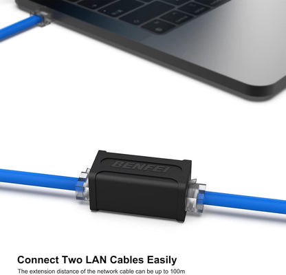 RJ45 Inline Coupler, BENFEI 5 Pack Cat7 Cat6 Cat5e Ethernet Extender 10Gbps Coupler Female to Female