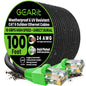 GEARit Cat6 Ethernet Cable 100ft, Outdoor Direct Burial Cat 6 Cable 24AWG High Speed Up to 10Gbps, LLDPE (PE) UV-Resistant Waterproof Jacket, CCA RJ45 Network Internet Cable for Router- Black,100FT