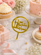 Acrylic Sweet Toppers 10pcs Pack Happy Birthday, Nikah Mubarak, Baat Paki Cake & Cupcake Decoration