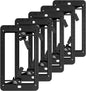 VCE 5-Pack Single Gang Low Voltage Mounting Bracket Wall Plate for Telephone Wires, Network Cables, HDMI, Coaxial, Speaker Cables (Black)