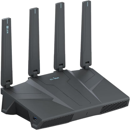 GL.iNet GL-BE6500 (Flint 3e) WiFi 7 Router, High-Speed WiFi Router for Wireless Internet w/VPN, 5 x 2.5G Ethernet Port for Fiber Optic Modem, Long Range Large Home, Business & Gaming Computer Routers | High-Speed Router