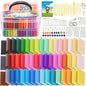CiaraQ Polymer Clay 50 Colors Starter Kit - Oven Bake Modeling Clay for Kids & Artists, Non-Sticky DIY Clay with Sculpting Tools, Fun Gift for Children Ages 4+, 2.8 lb