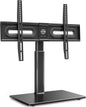 FITUEYES Swivel TV Stand Supports 32-65 inch TV, TV Table Stand with 80 Degree Swivel Mount, Height Adjustable,Universal TV Mount Stand with Tempered Glass Base,Max VESA 600x400mm,Holds up to 88lbs