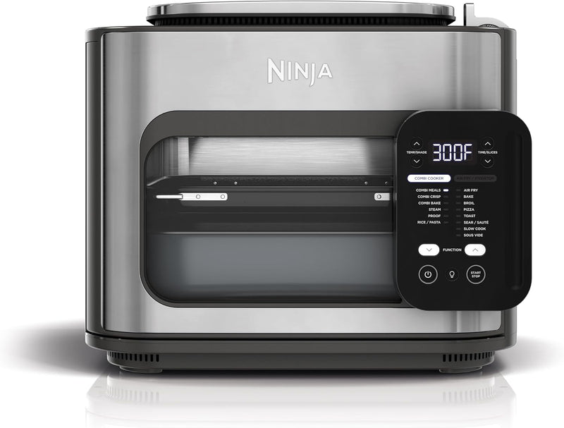 Ninja Combi All-in-One Multicooker, Oven, & Air Fryer, 14-in-1 Functions, Combi Cooker + Air Fry, Bake, Roast, Slow Cook and More, 3 Accessories, Stainless Steel, SFP701C (Canadian Version)