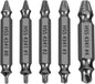 HSS Damaged Screw Extractor Set, 5-Piece Drill Bit Kit for Removing Stripped Screws, Bolts, and Nuts, Grey - PuriLite