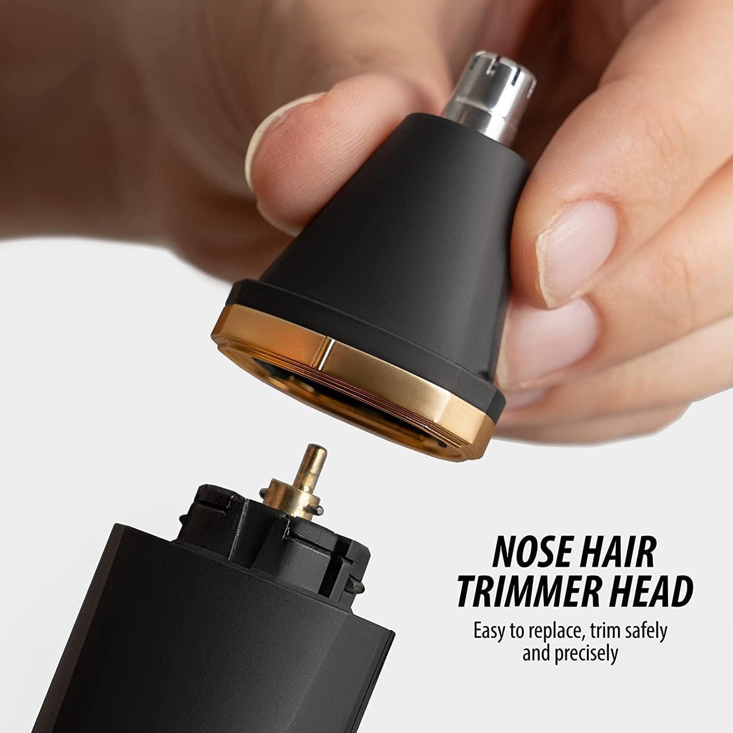 OLOV Electric Groin Hair Trimmer for Men – Waterproof Body & Nose Hair Trimmer with Ceramic Blades – Rechargeable Male Grooming Razor