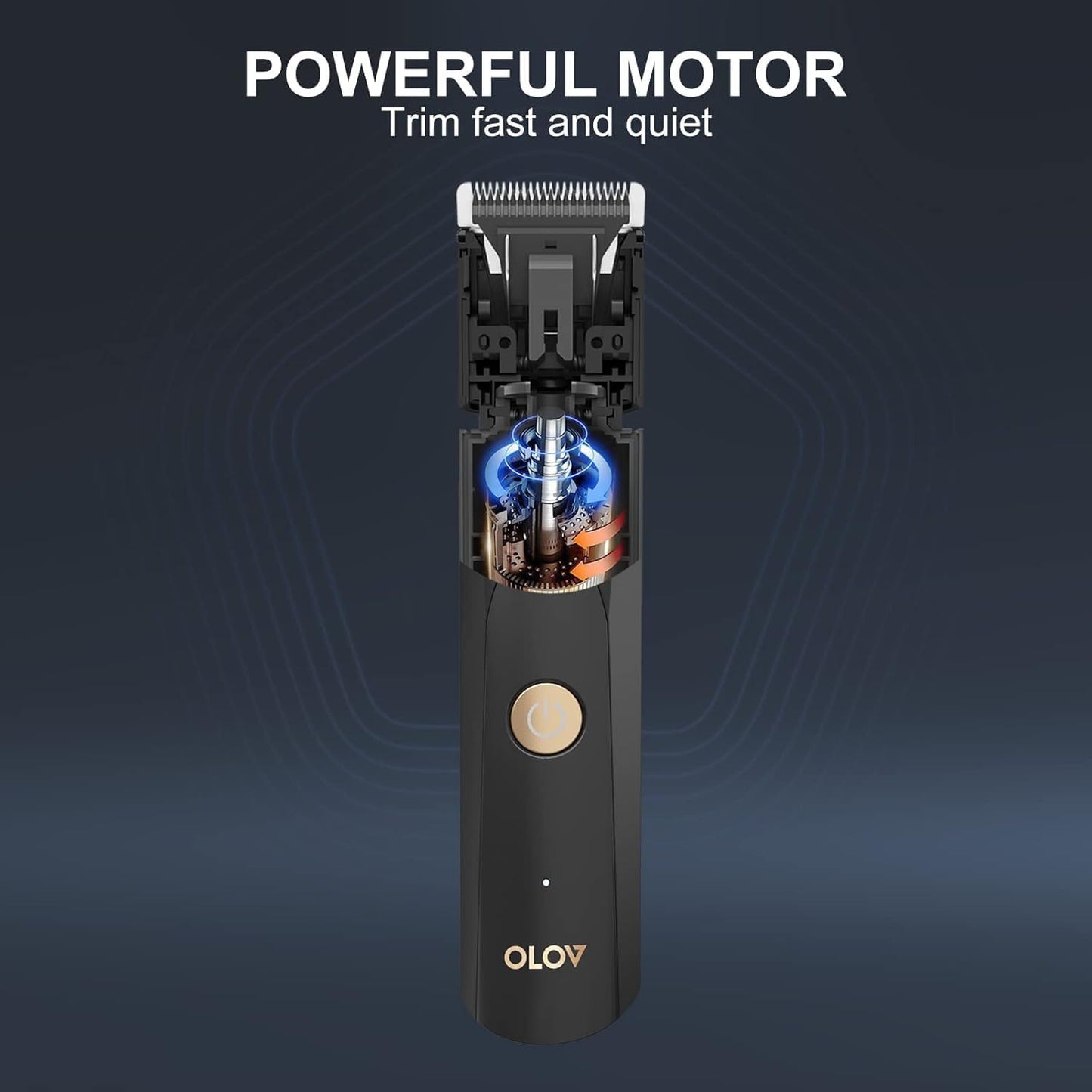 OLOV Electric Groin Hair Trimmer for Men – Waterproof Body & Nose Hair Trimmer with Ceramic Blades – Rechargeable Male Grooming Razor