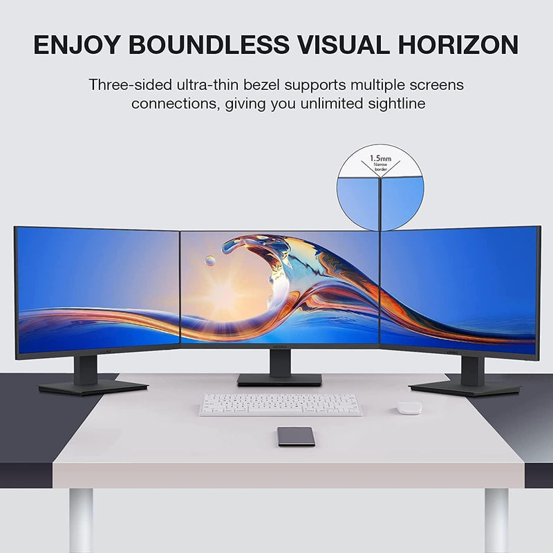 KOORUI 22 Inch Computer Monitor, FHD 1080P VA Desktop Display, 75HZ Ultra Thin Bezel/Eye Care/Ergonomic Tilt, HDMI VGA Ports LED Monitor for PC, VESA Mounting