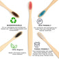 SWKJ Bamboo Toothbrushes with Soft Bristles,10 Pcs Organic Natural Adult Kids Bamboo Soft Toothbrush, Eco-Friendly and Plastic Free Packaging for Family, Travel(Multicolor)
