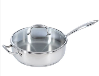 Lagostina Stainless Steel Sauté Pan with Lid, 28 cm (5 L)