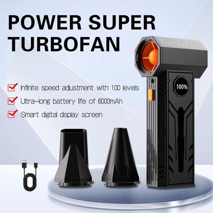 Portable Cordless Turbo Snow Blower with Adjustable Speeds, Compact Hot Air Blower for Snow Removal, Dust Cleaning, and Drying