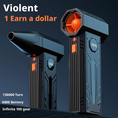 Portable Cordless Turbo Snow Blower with Adjustable Speeds, Compact Hot Air Blower for Snow Removal, Dust Cleaning, and Drying