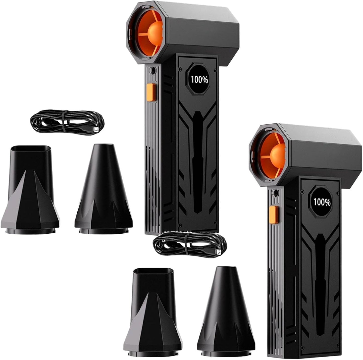 Portable Cordless Turbo Snow Blower with Adjustable Speeds, Compact Hot Air Blower for Snow Removal, Dust Cleaning, and Drying