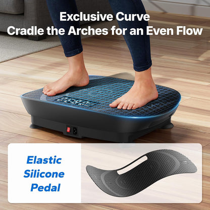 Slim Vibration Plate Exercise Machine – Home Workout Vibration Platform with LED Calorie Tracking - PuriLite
