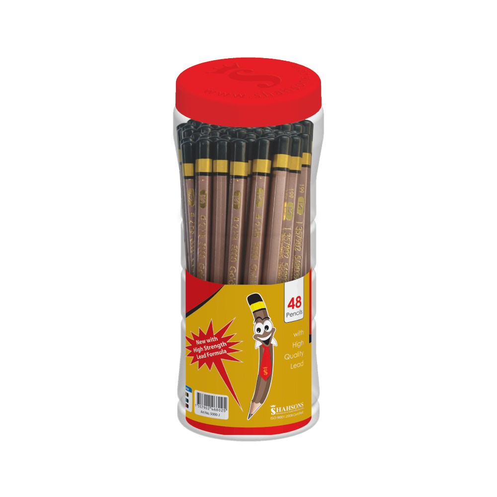 Goldfish Autocrat 48 Pcs Plastic Jar HB Pencils - PuriLite