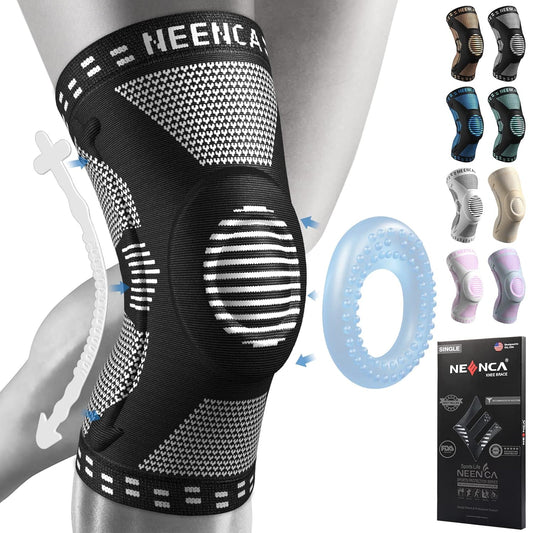 Professional Knee Brace for Pain Relief, Medical Knee Support with Patella Pad & Side Stabilizers, Compression Knee Sleeve for Meniscus Tear, ACL, Joint Pain, Runner, Workout - FSA/HSA Eligible