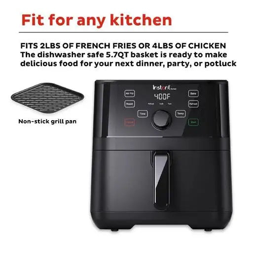 Instant Vortex 5.7Qt Air Fryer (140-3082-01) - PuriLite