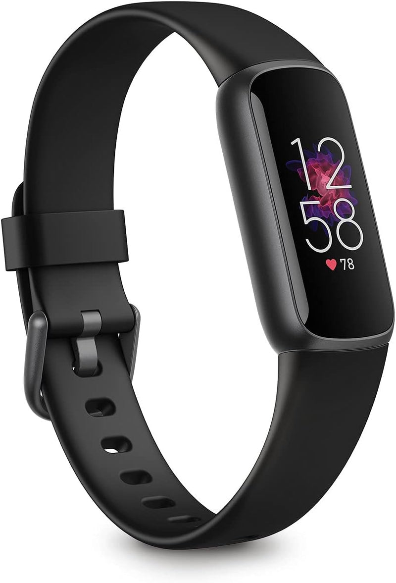 Fitbit Luxe Fitness and Wellness Tracker with Stress Management, Sleep Tracking and 24/7 Heart Rate, Black/graphite, One Size (S and L Bands Included)