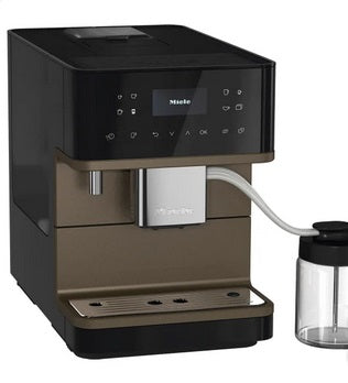 Miele CM6360 Milk Perfection Countertop Coffee Machine, Obsidian Black with Bronze Pearl Finish