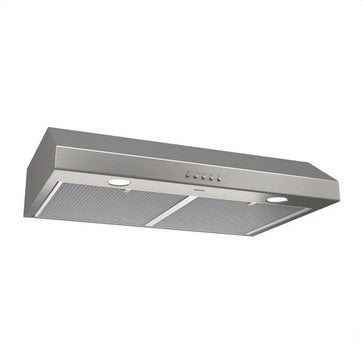 Broan 30 in. Stainless Steel Convertible Under Cabinet Range Hood, 375 Max CFM