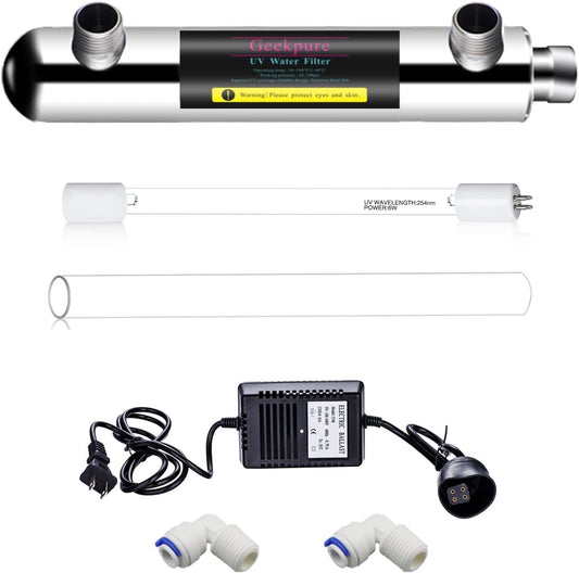Geekpure 0.5-1 GPM UV Water System (6 Watt) UV Water Filter