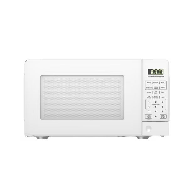 Hamilton Beach 0.7 cu ft 700W Compact Size Microwave, White, Hamilton Beach 0.7 cu.ft White Microwave