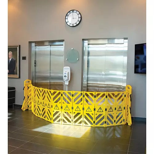 Portable Mobile Barrier, 40" H x 13' L, Yellow