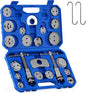 24pcs Heavy Duty Disc Brake Piston Caliper Compressor Rewind Tool Set and Wind Back Tool Kit for Brake Pad Replacement Reset, Fits Most American, European, Japanese Autos