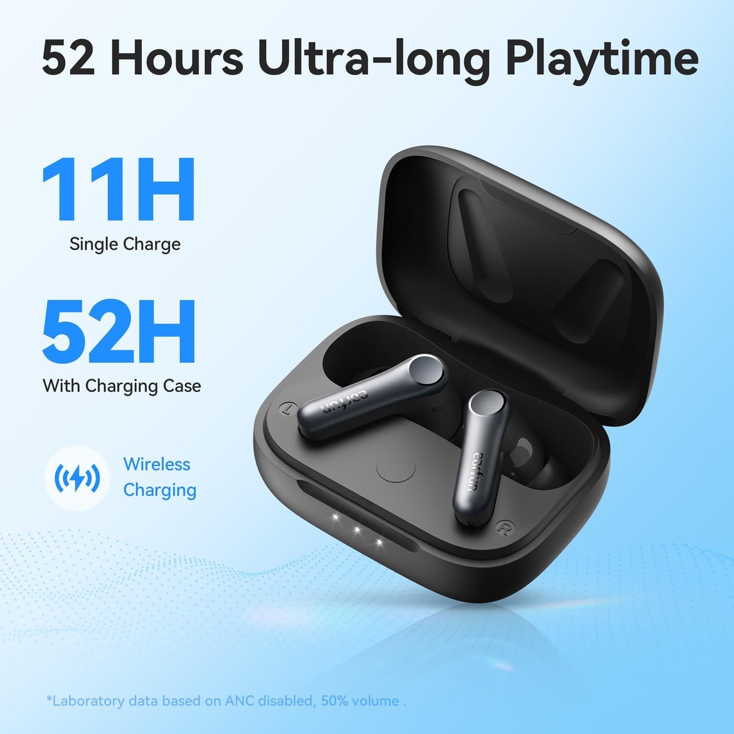 EarFun Air Pro 4 - Adaptive Hybrid ANC Wireless Earbuds, aptX™ Lossless, LDAC, 52H Playtime, Bluetooth 5.4