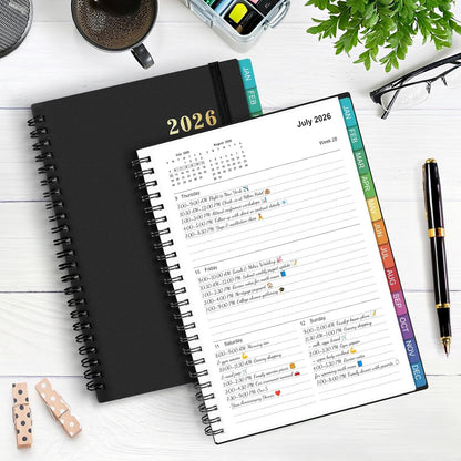 2026 Planner – Weekly Monthly Planner 2026 – Large 8.5 x 11 Planner – Thick Paper Productivity Planner (Black)