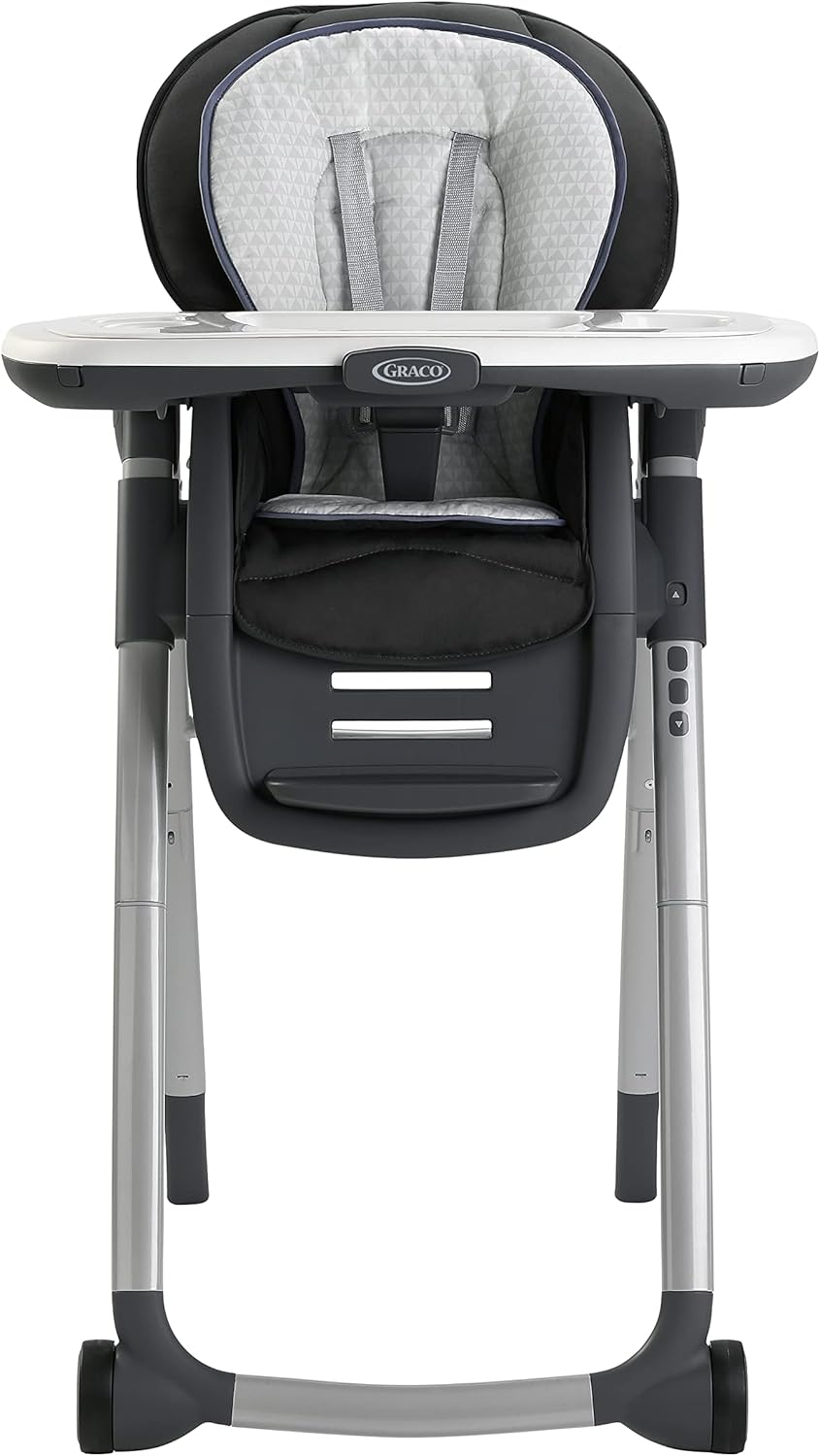 Graco Table2Table Premier Fold 7-in-1 High Chair, Rainier – Convertible Infant to Toddler Highchair with Folding Design