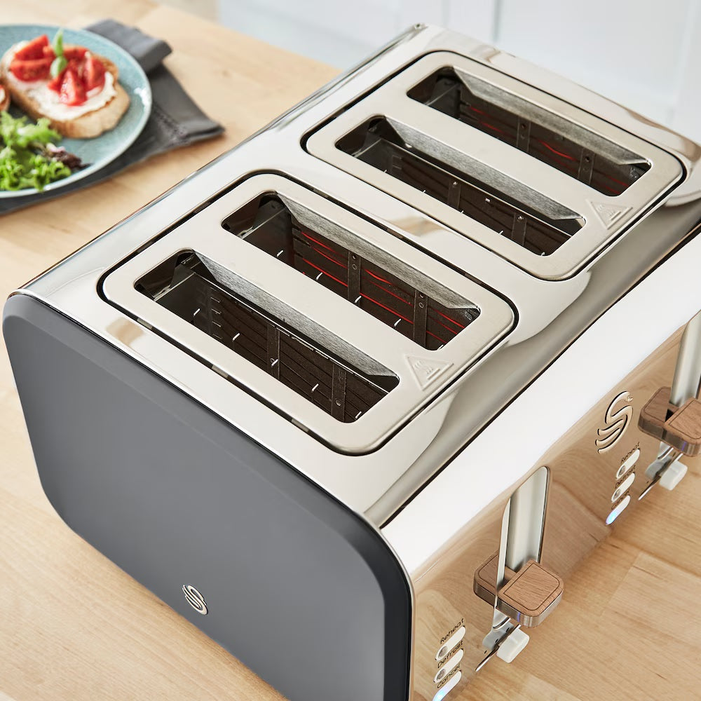 Swan Swan Nordic 4 Slice Toaster - Grey - PuriLite