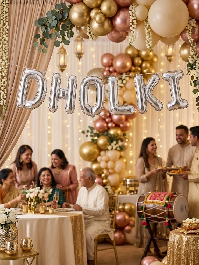 Premium Quality Foil Balloons | Qabool Hai, Dholki & Umrah Mubarak | Party Decorations
