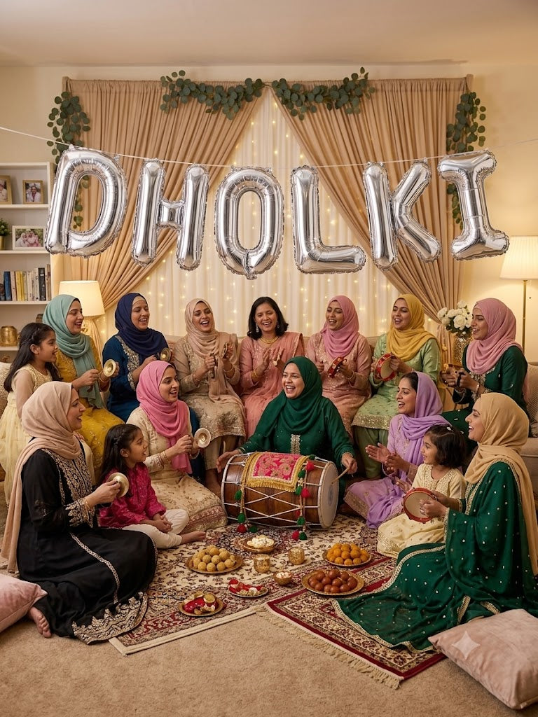 Premium Quality Foil Balloons | Qabool Hai, Dholki & Umrah Mubarak | Party Decorations
