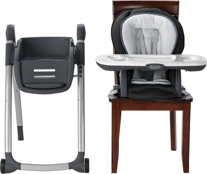 Graco Table2Table Premier Fold 7-in-1 High Chair, Rainier – Convertible Infant to Toddler Highchair with Folding Design