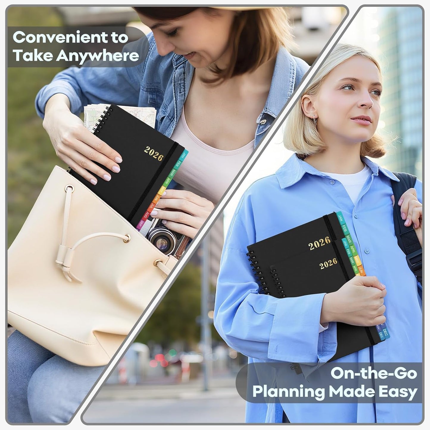 2026 Planner – Weekly Monthly Planner 2026 – Large 8.5 x 11 Planner – Thick Paper Productivity Planner (Black)