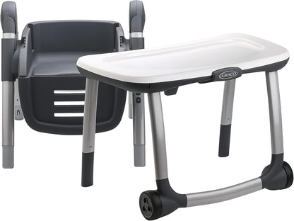 Graco Table2Table Premier Fold 7-in-1 High Chair, Rainier – Convertible Infant to Toddler Highchair with Folding Design