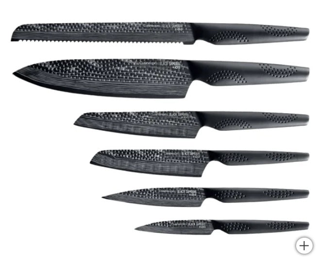 Cuisinepro iD3 Black Samurai Sakai Knife Block Set, 7-piece