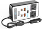 200W Car Power Inverter DC 12V to 110V AC, Cigarette Lighter Adapter Plug with 65W USB-C/USB Fast Charger 24W Laptop Car Charger with Voltage Display