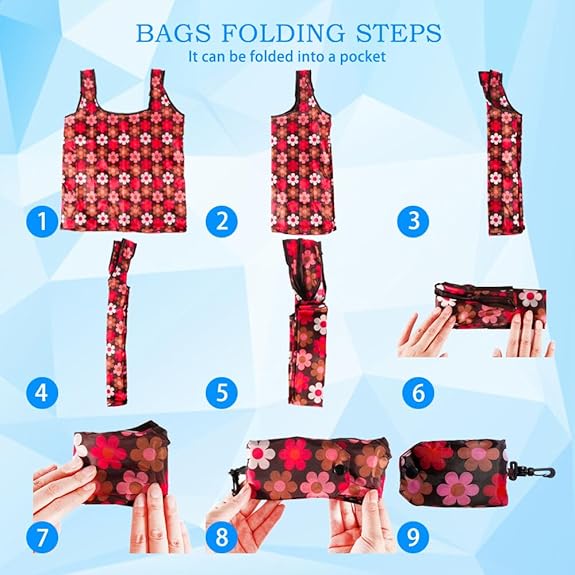 Reusable Grocery Bags, Large 50LBS Foldable Reusable Grocery Nylon Shopping Tote Bags, Machine Washable Waterproof