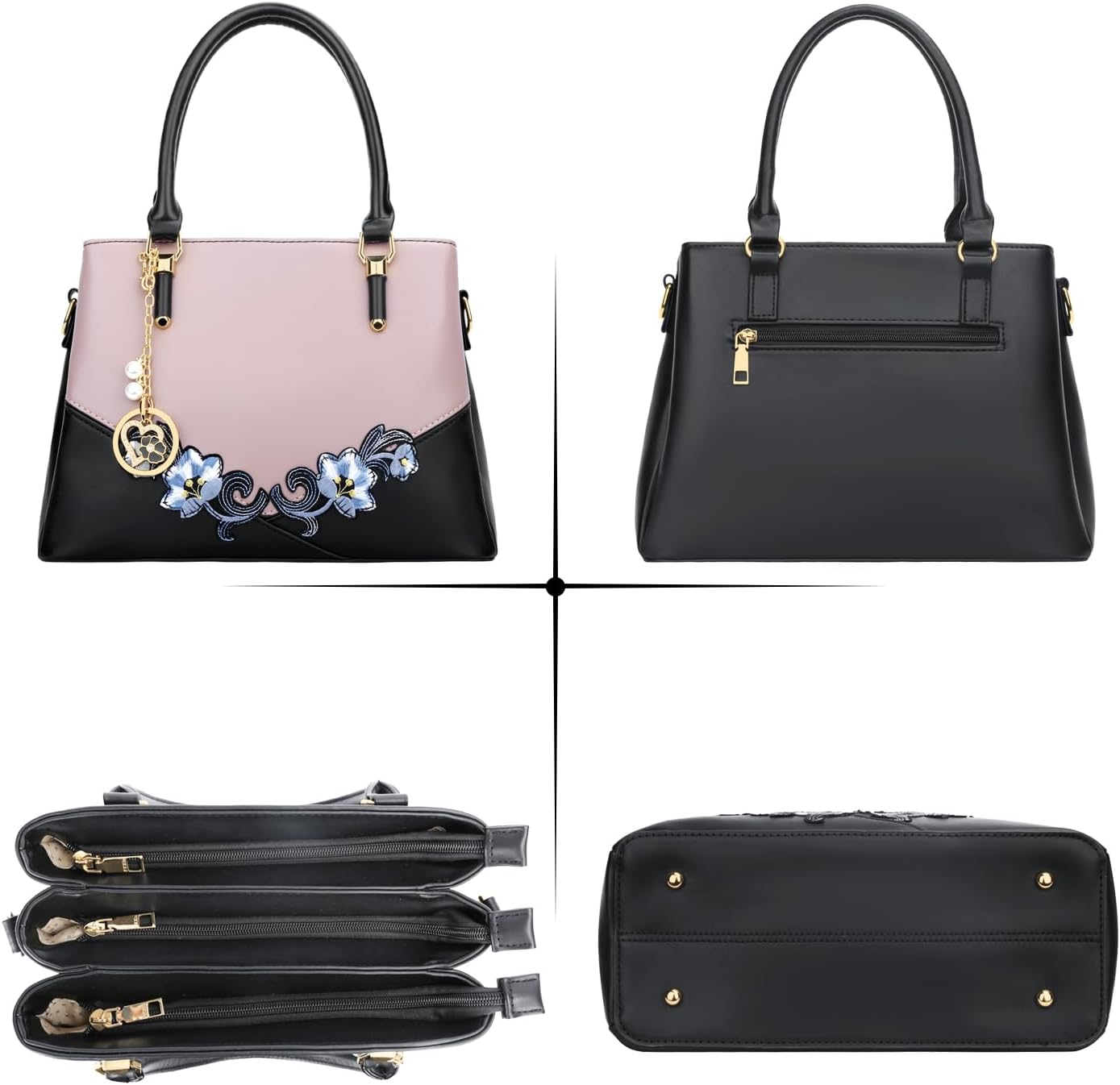 KKXIU Trendy Tote Bag for Women Lightweight Oxford Big Capacity Shoulder Purses and Handbags