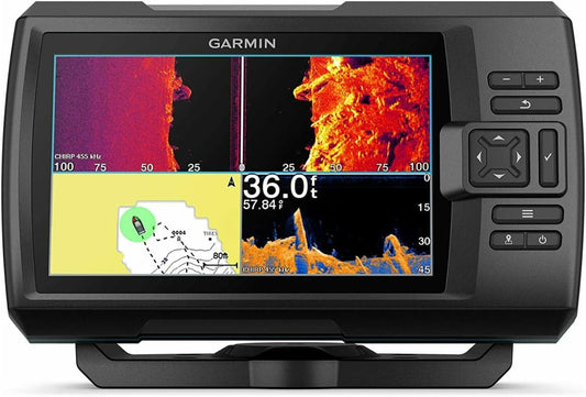 Garmin Striker Vivid 7sv, Easy-to-Use 7-inch Color Fishfinder and Sonar Transducer, Vivid Scanning Sonar Color Palettes (010-02553-00) - PuriLite