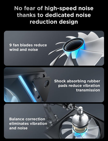 AsiaHorse AMICI-5GT RGB PC Fans, Infinity Mirror ARGB Fans HDB Bearing Fan Speeds Up to 1800 RPM with 24 LED Lights, Forward Blade Fan Compatible Motherboard Aura SYNC (Reverse Blade, 3_Pack_Black)