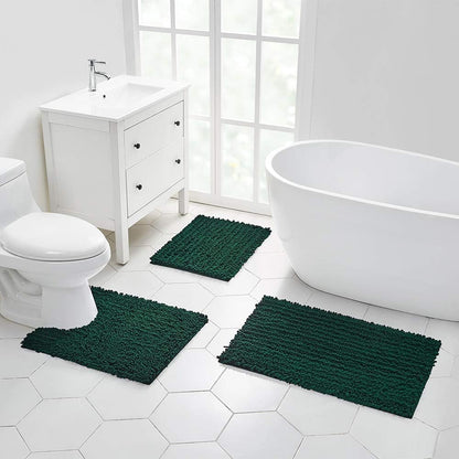 Walensee Bathroom Rug Non Slip Bath Mat (24x17 Inch Blush) Water Absorbent Super Soft Shaggy Chenille Machine Washable Dry Extra Thick Perfect Absorbant Best Small Plush Carpet for Shower Floor