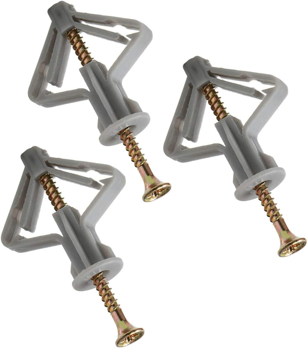 Drywall Anchor kit - Hollow Wall Anchors with Screws ，self-Drilling Hollow Wall Anchor, for Drywall，Nylon - Plastic - Buildex,60pcs (Anchor 30pcs+screw 30pcs)