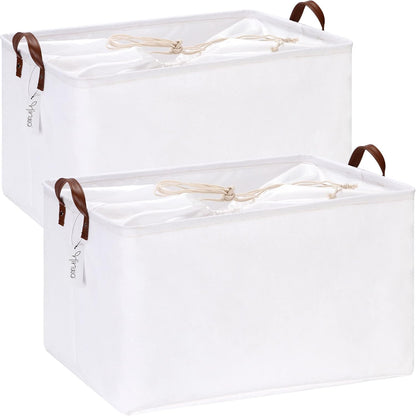 Hinwo 6-Pack Small Canvas Fabric Storage Baskets Set with Handles, Open Storage Bins, Cube Storage Organizer, Shelf Organizer Bins for Closet, 7.9L, 12 x 8 x 5 Inches, Grey Stripe