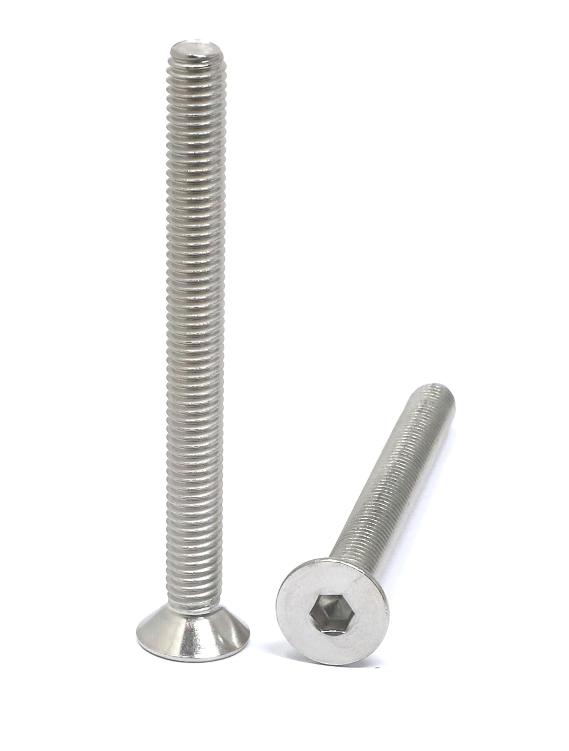 iexcell 5 Pcs M8 x 80mm Thread Pitch 1.25 mm Stainless Steel 304 Hex Socket Flat Head Cap Screws Bolts Kit