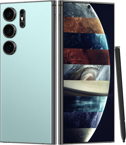 Unlocked Cell Phones Smartphone Unlocked Phones 8+256GB 6.8" HD Screen Dual SIM 108MP+48MP Camera and Built-in Pen (Violet)