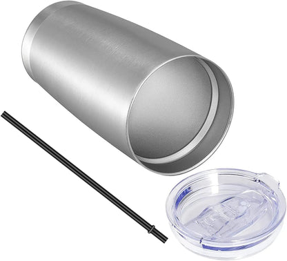 VEGOND 20oz Tumbler with Lid and Straw Stainless Steel Tumbler Cup Bulk Vacuum Insulated Double Wall Travel Coffee Mug Powder Coated Coffee Cup (Bluish Violet 6 Pack)