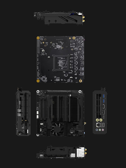 MINISFORUM BD795i SE Mini ITX Motherboard, AMD Ryzen 9 7945HX, 16 C/32 T,Up to 5.4 GHz,PCIe 5.0 x16 Slot, Dual PCIe4.0 M.2 Support, DDR5,8K Triple Output with HDMI/DP/USB-C, RJ45 2.5G, USB 3.2 Gen 2